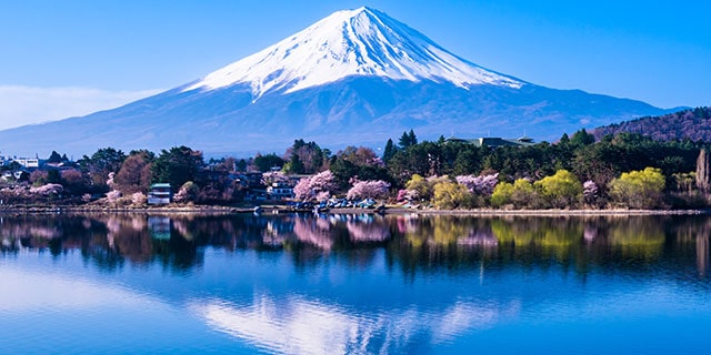 富士山：山梨県 河口湖