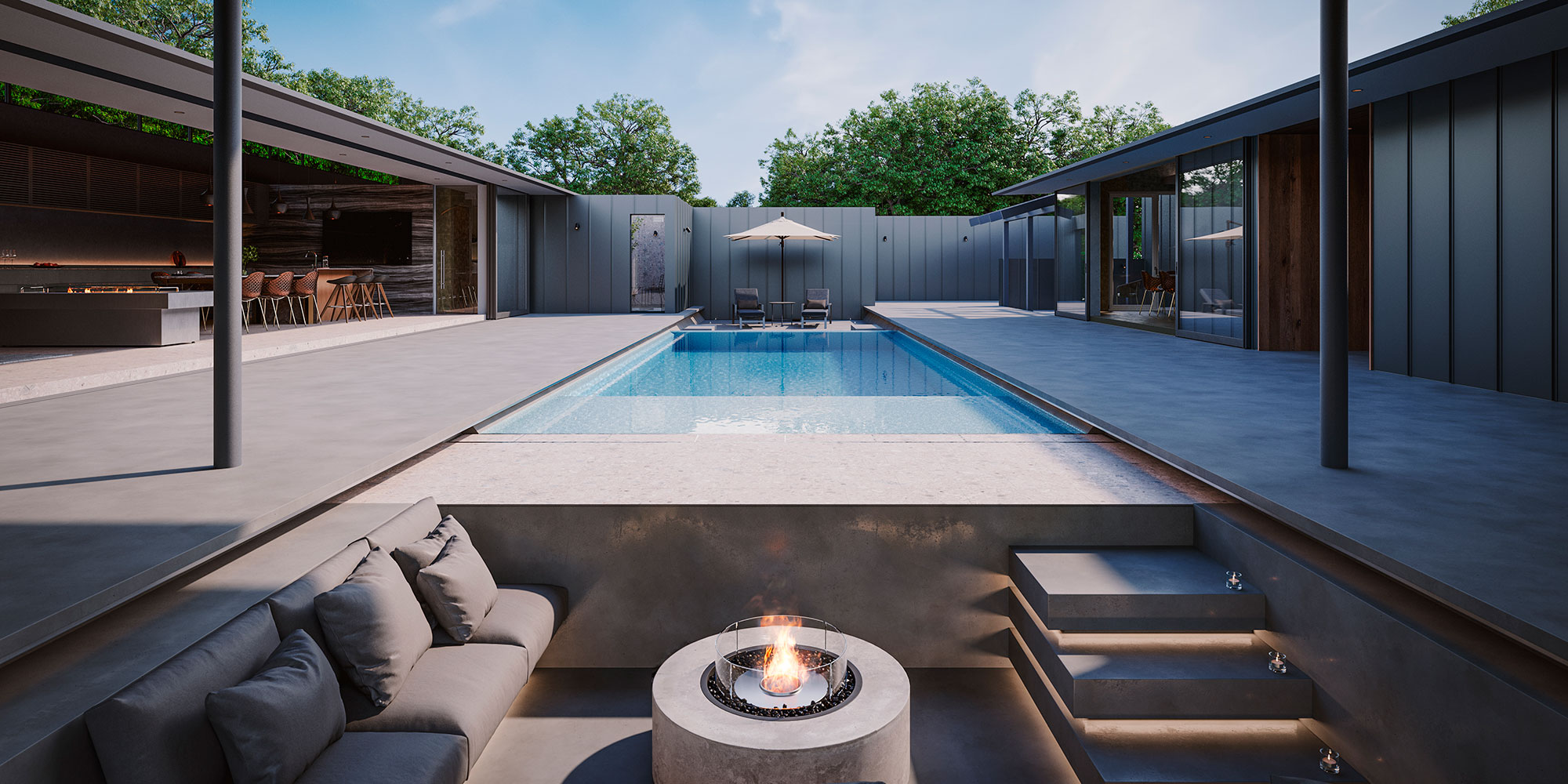 Residence Villa Sante : Fire pit / Pool