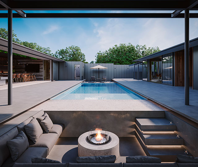 Residence Villa Sante : Fire pit / Pool