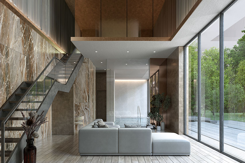 開放的な明るいLD Kの空間