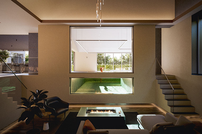 別荘ならではの自由で大胆な空間デザイン