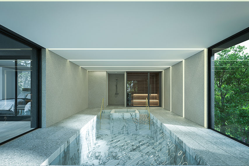 透過光が演出する優雅なLDK空間