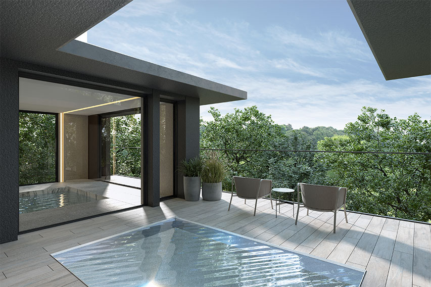 透過光が演出する優雅なLDK空間